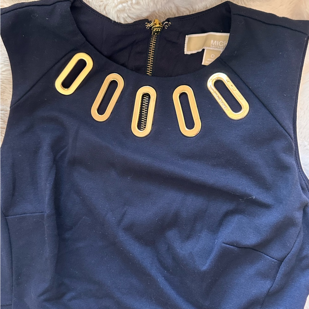 Michael Kors Gold hardware shirt dress.